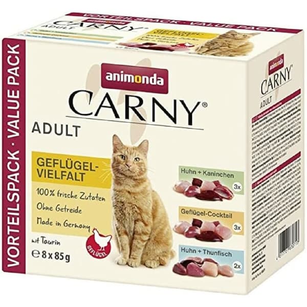 Kissanruoka Animonda Carny Adult Poultry mix 8 x 85 g