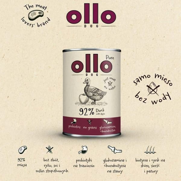 Kostea ruoka Ollo