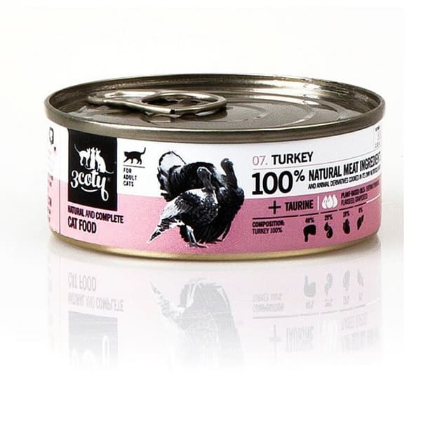 Kattmat 3COTY Kalkon 80 g