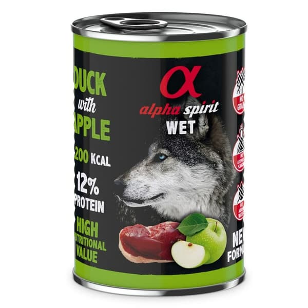 Våt mat Alpha Spirit ALPHA SPIRIT WET Anka 400 g