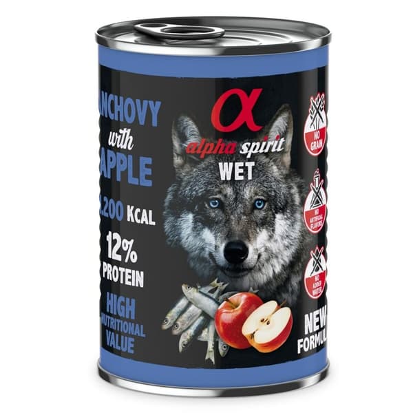 Våt mat Alpha Spirit ALPHA SPIRIT WET Anchoas con manzana Fisk 400 g