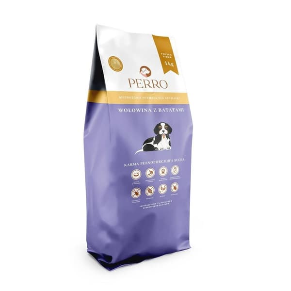 Foder PERRO Junior Beef with sweet potatoes Oksekød 1 kg Barn/Junior