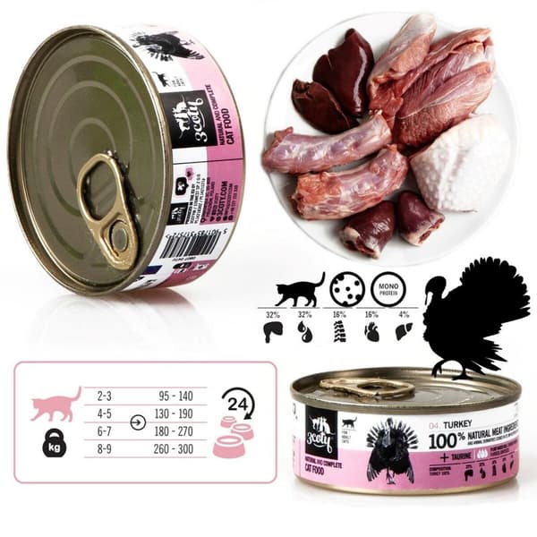 Kattmat 3COTY Kalkon 80 g