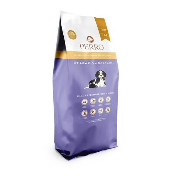 Foder PERRO Junior Beef Kalvkött 9 kg Barn/junior 900 g