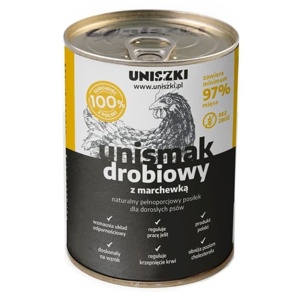 Våt mat Uniszki Unismak Pollo con Zanahoria 410 g Kyckling Morot