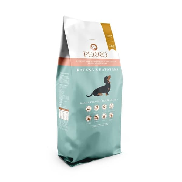 Foder PERRO Duck with sweet potatoes Small breeds Anka 3 Kg Vuxen 3,5 kg