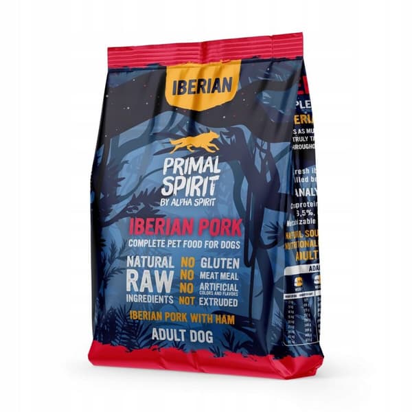 Foder Primal Spirit PRIMAL SPIRIT Iberian 70% Jamón de Cerdo Gris 1 kg Vuxen