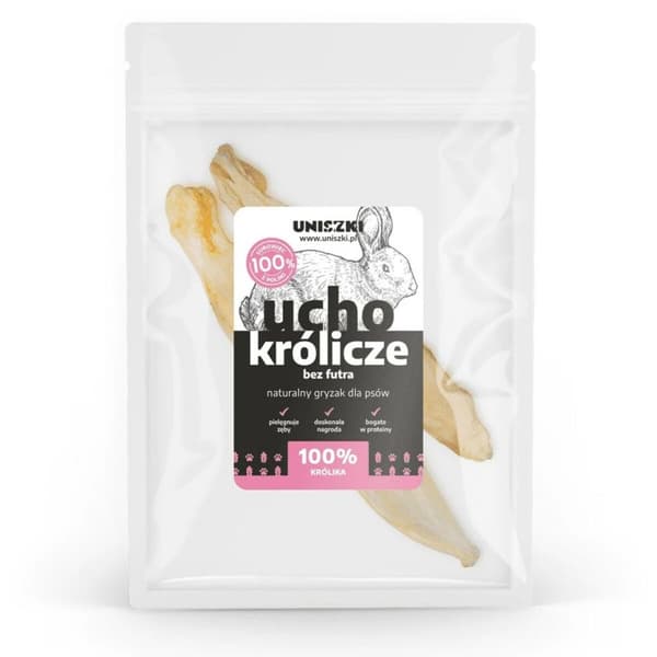 Hundesnack Uniszki Oreja de conejo sin pelo Kanin 2 x 60 g