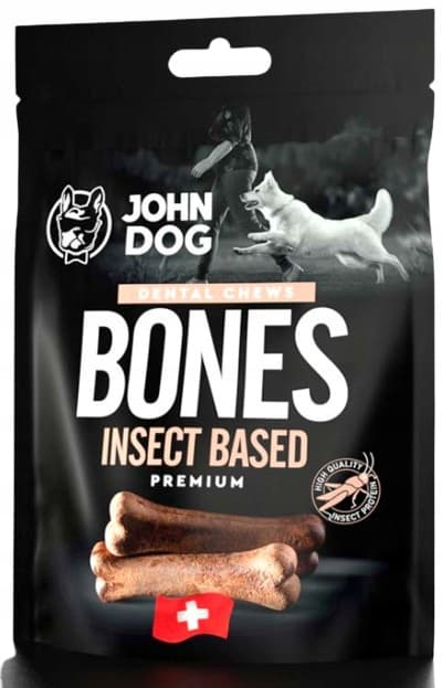 KOIRAN HERKKULUUT HAMMASPURULAT PEHMEÄT HYÖNTEISPOHJAISET AARRE John Dog 120g