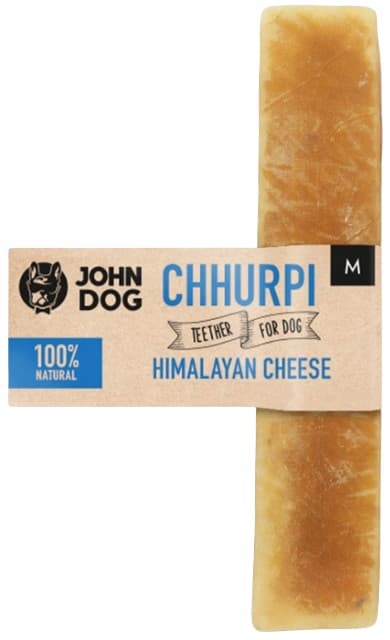 Himalajan juustolla maustetut chhurpi-koiran puruluut, herkkuaarre, John Dog, koko M