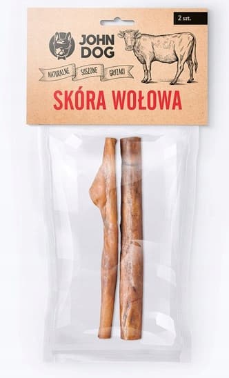 TORKADE TUGGBITAR FÖR HUND MED NÖTKÖTTSHUD TREASURE John Dog 2 bitar