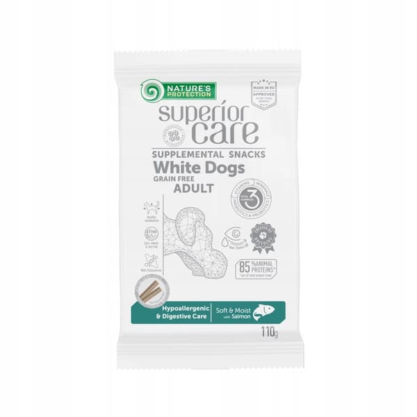 Nature's Protection snacks delikatesser för hundar LAX CABANOSIES 110g