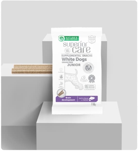 Nature's Protection snacks JUNIOR hundgodis LAX KABANOS 110 g