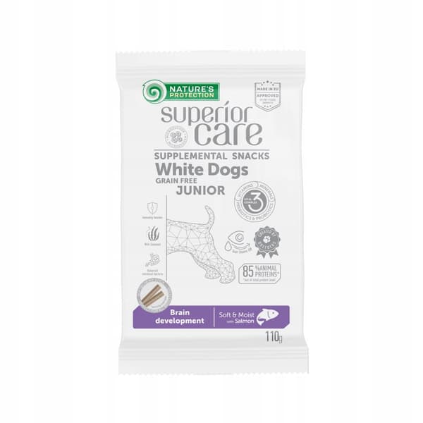 Nature's Protection snacks JUNIOR hundgodis LAX KABANOS 110 g