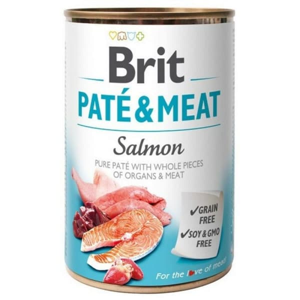 Våt mat Brit Paté & Meat Salmon 400 g