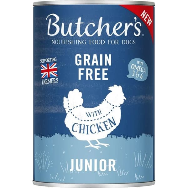 Våt mat Butcher's Original Junior Mega pack mix Kyckling 6 x 400 g