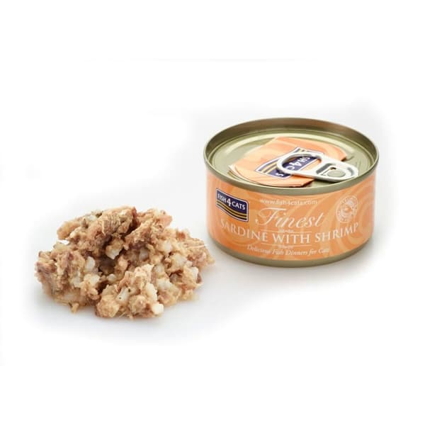 Kattmat FISH4DOGS FISH4CATS Sardine with shrimp Fisk 70 g