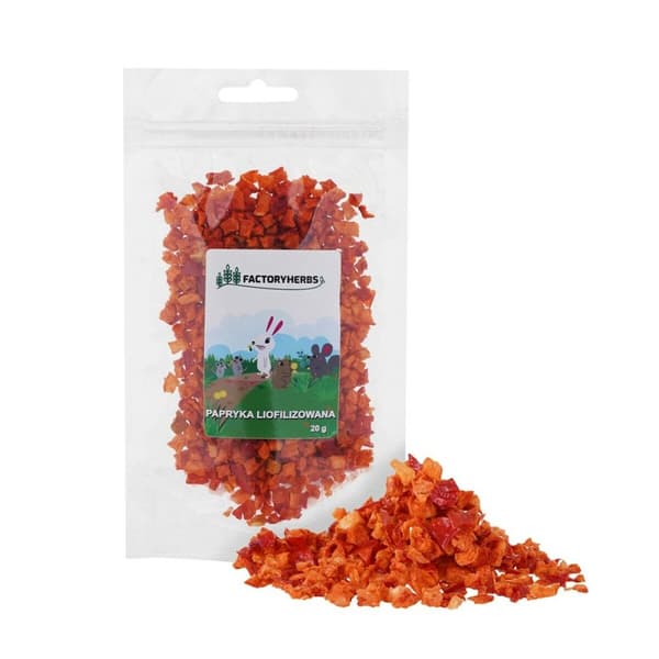 Kaninmat Factoryherbs Freeze-dried peppers Chinchilla Marsvin Hamster Råtta Mus Gnagare Fåglar