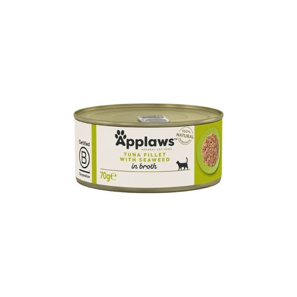 Kattmat Applaws Tuna Fillet with Seaweed in Broth Fisk 70 g