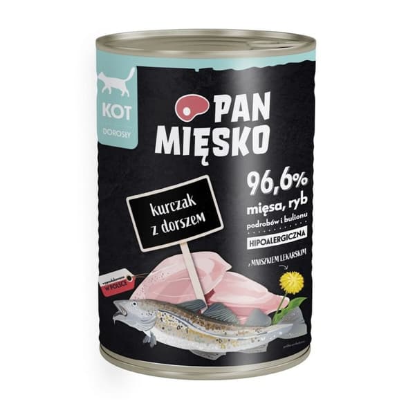 Kattemad PAN MIĘSKO Mr. Meat Chicken con bacalao Kylling 400 g
