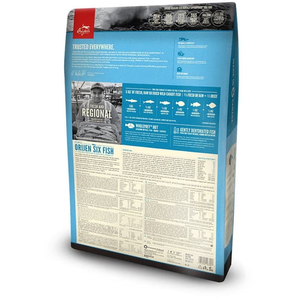 Foder Orijen Six Fish Voksen Fisk 11,4 Kg