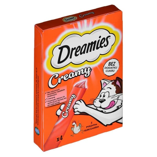 Snack for Cats Dreamies Creamy 4 x 10 g Kylling