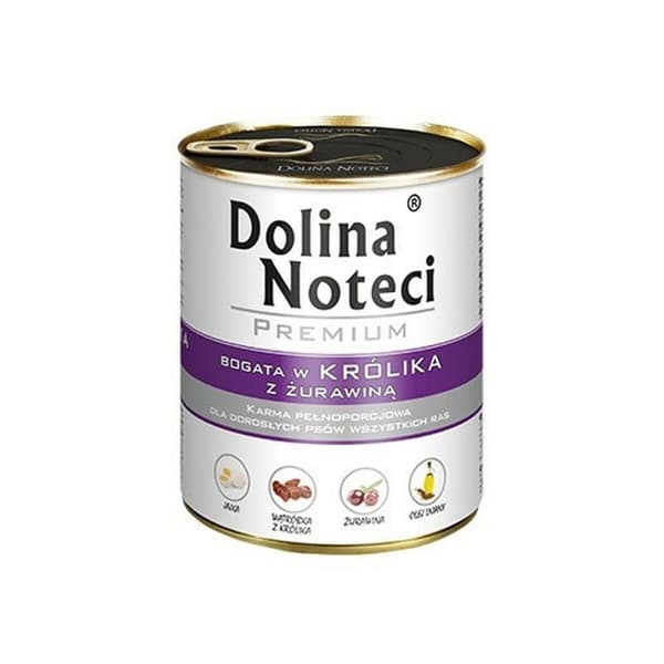 Våd mad Dolina Noteci Premium Blåbær Oksekød Gris Kanin 800 g