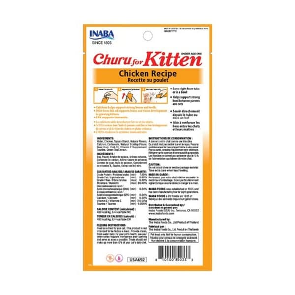 Snack for Cats Inaba Churu for Kitten Kylling 4 x 14 g