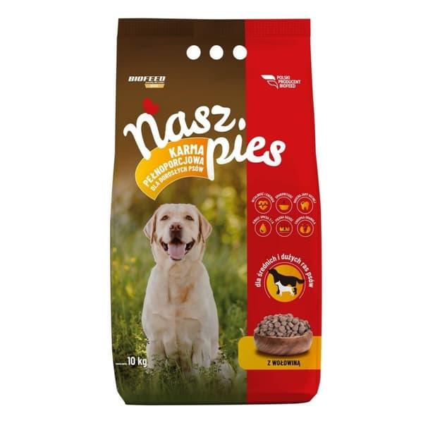 Foder Biofeed Medium & Large Oksekød 15 kg