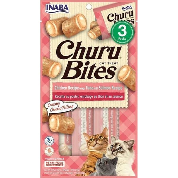 Snack for Cats Inaba Churu Bites Kylling Laksefarvet Tun Fisk