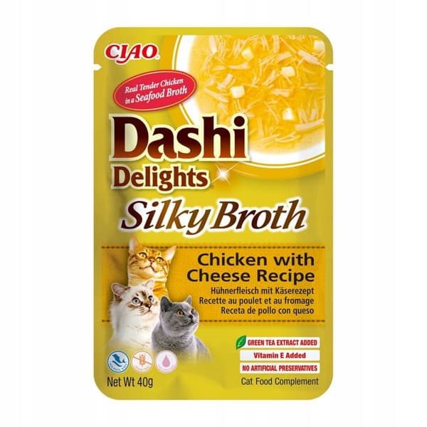 Snack for Cats Inaba Dashi Delights Silky Broth Chicken with Cheese Kylling 40 g