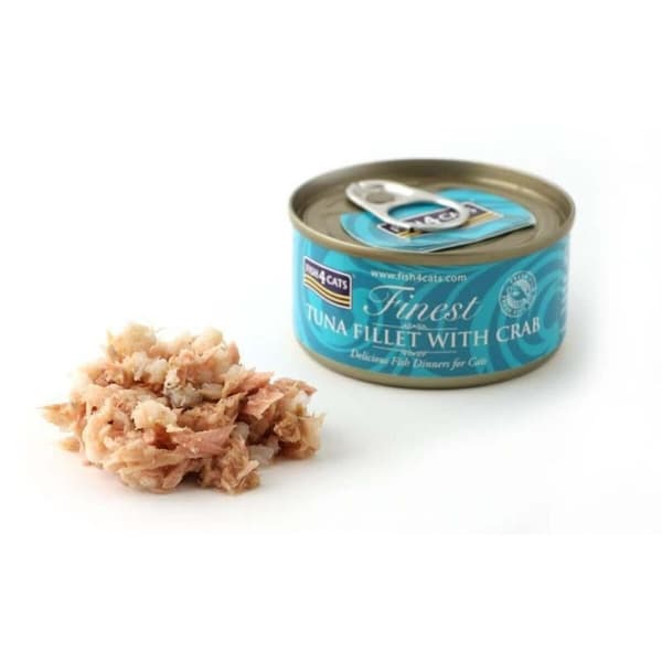 Kattemad FISH4DOGS FISH4CATS Tuna fillet with crab Fisk 70 g