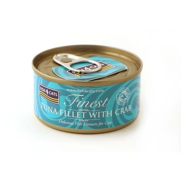 Kattemad FISH4DOGS FISH4CATS Tuna fillet with crab Fisk 70 g