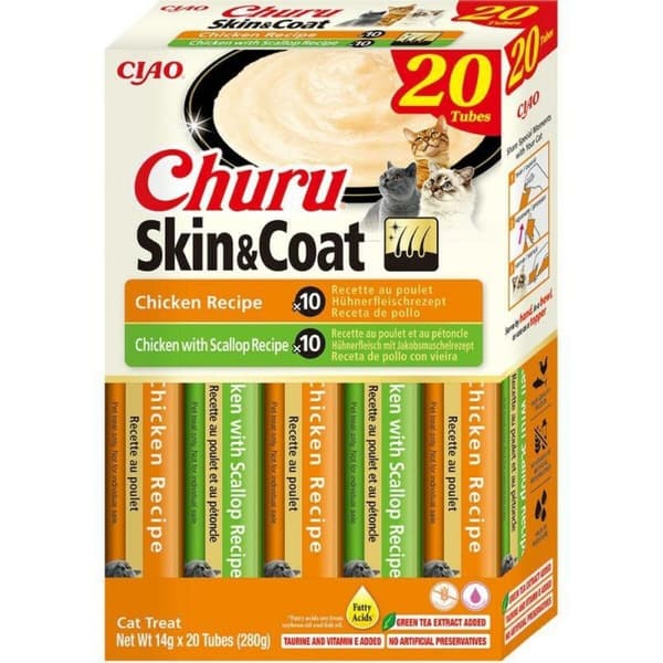 Snack for Cats Inaba Churu Skin&Coat Kylling