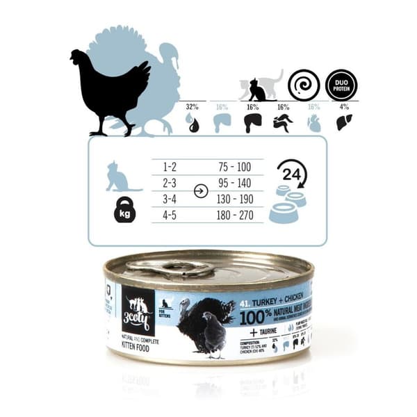 Kissanruoka 3COTY Turkki 80 g