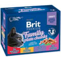 Miniatyrbild 1 av 5: Kattmat Brit Pouches Family Plate Kyckling Kalkon Kalvkött Torsk 12 x 100 g