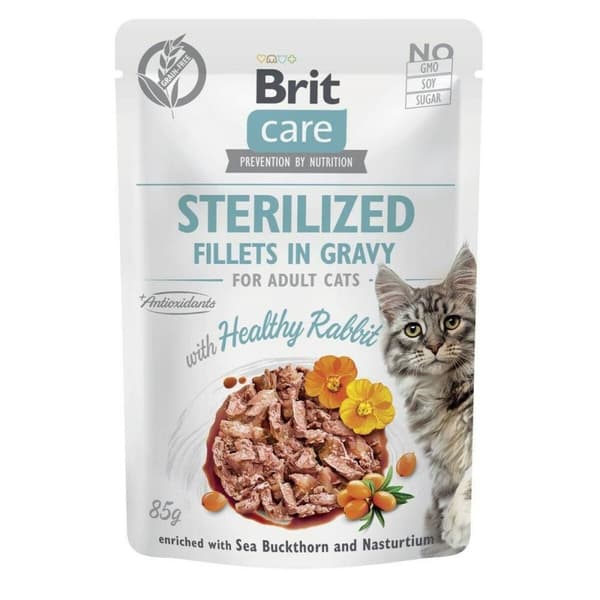 Kattmat Brit Sterilized Kanin 85 g