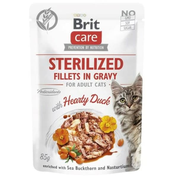Kissanruoka Brit Sterilized Ankka 85 g