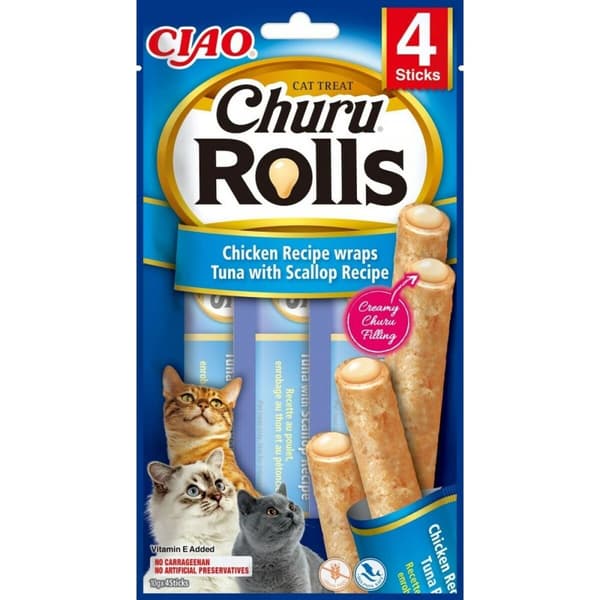 Snack for Cats Inaba EU732 Kana Tonnikala Kala 4 x 10 g