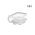 Miniatyrbillede 2 af 5: Mad Bevarelse Container Rotho Rondo Cauma Hvid Gennemsigtig 1,2 L