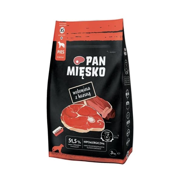 Foder PAN MIĘSKO Oksekød 3 Kg