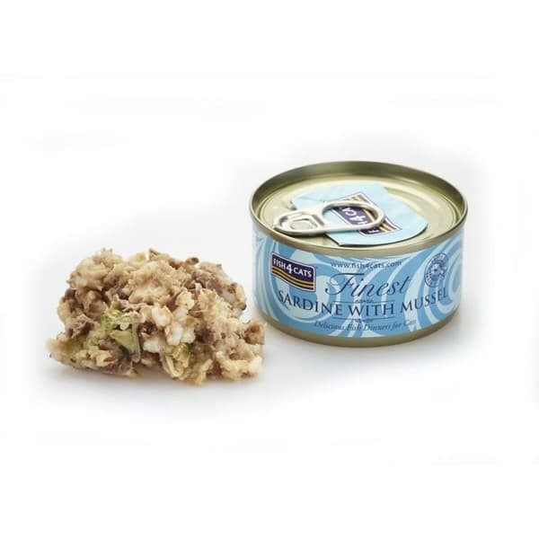 Kattmat FISH4DOGS FISH4CATS Sardine with mussel Fisk 70 g