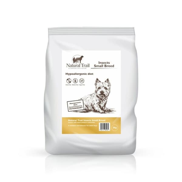Foder NATURAL TRAIL Insect Small Breed Dieta Hipoalergénica 1,5 Kg