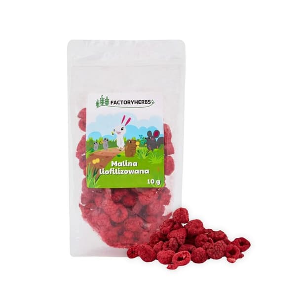Kanin ruoka Factoryherbs Freeze-dried raspberries Chinchilla Marsu Hamsteri Rotta Hiiri Jyrsijät Linnut