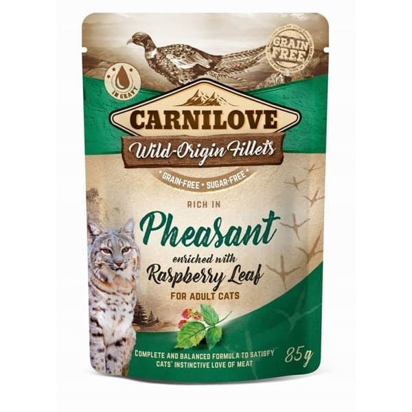 Kissanruoka Carnilove Cat Pouch Vadelma Fasaani 85 g