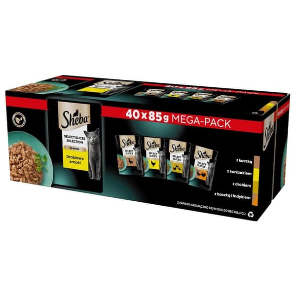Kissanruoka Sheba Linnut 40 x 85 g