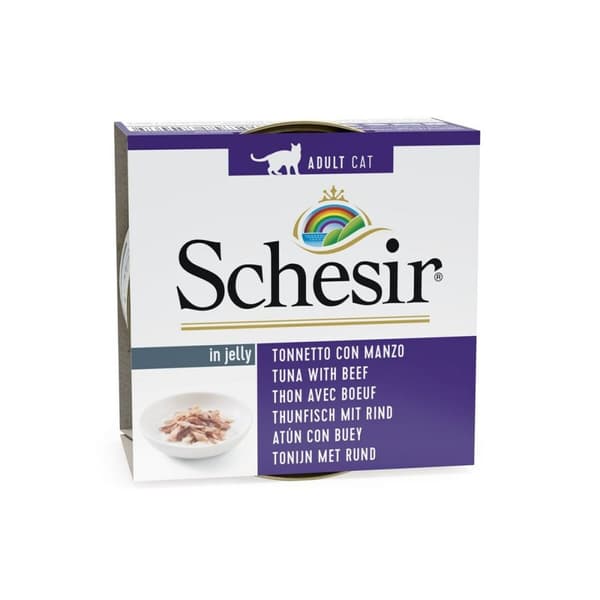 Kattmat Agras Pet Foods SCHESIR Tuna with beef in jelly Fisk 85 g