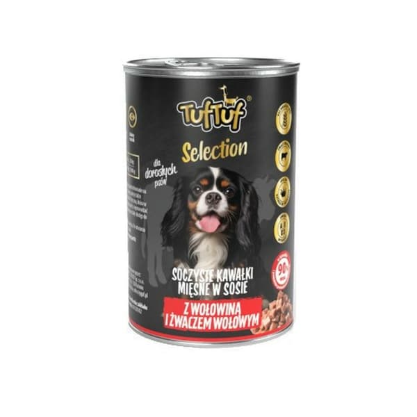 Våd mad Tuftuf Selection Meat pieces with beef and rumen Beef