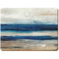 Miniatyrbild 1 av 4: Creative Tops Abstrakt Ocean View Premium Underlägg med Kork, Trä, Blå, Stor, Set om 4 delar - 5176609