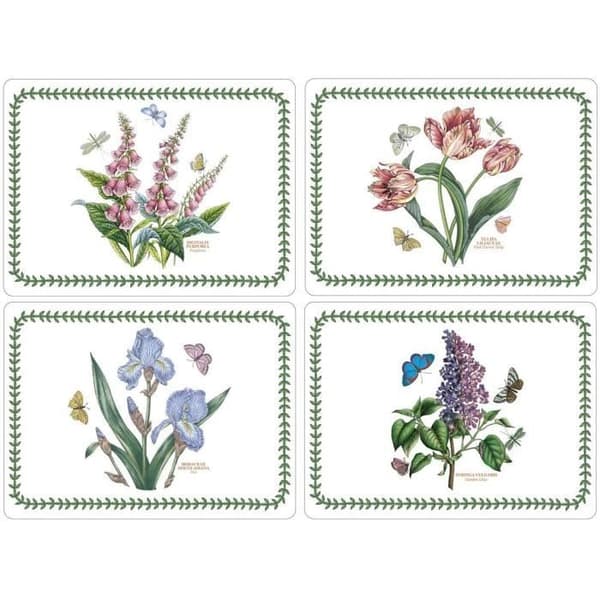 Pimpernel Set med 4 Bordstabletter Botanisk Trädgårdsmotiv (Stora) - 6010648013